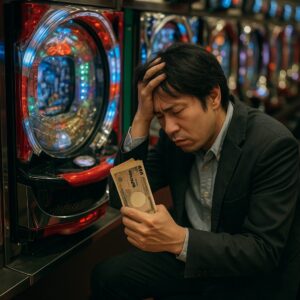 パチンコに大金使う男性