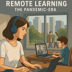 リモート自宅ＰＣで仕事する女性